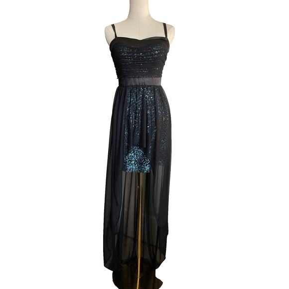 Hailey Logan by Adrianna Papell Women's Dress Size 7/8 Black Sequin Detail - Picture 1 of 13